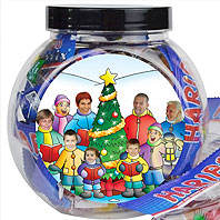 Personalised christmas sweetjars
