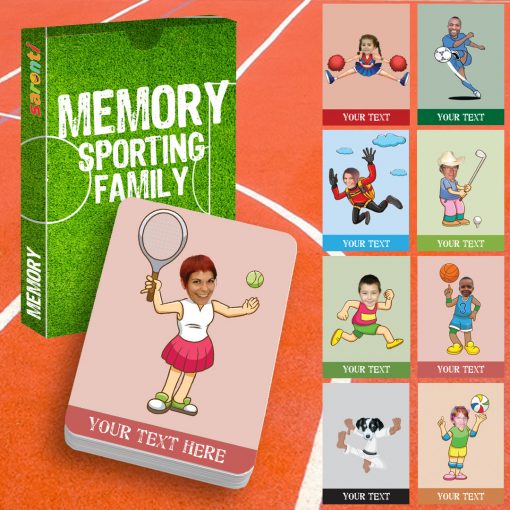 Memory card game Sporting family