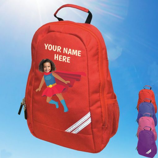 red supergirl backpack