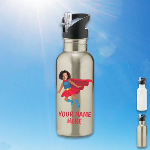 silver supergirl water bottle