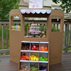 Cardboard box grocery store