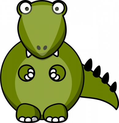 cute green dinosaur