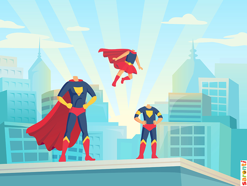 create your own family superhero personalised portrait