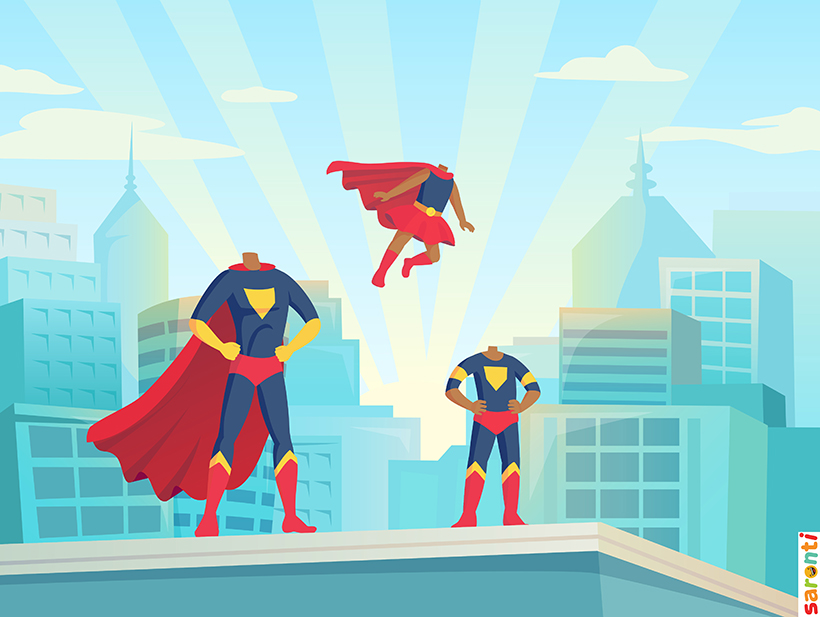 create your own family superhero personalised portrait