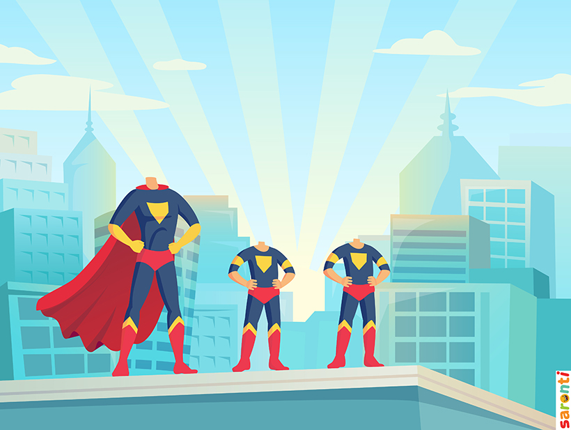 create your own family superhero personalised portrait