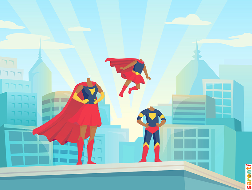 create your own family superhero personalised portrait