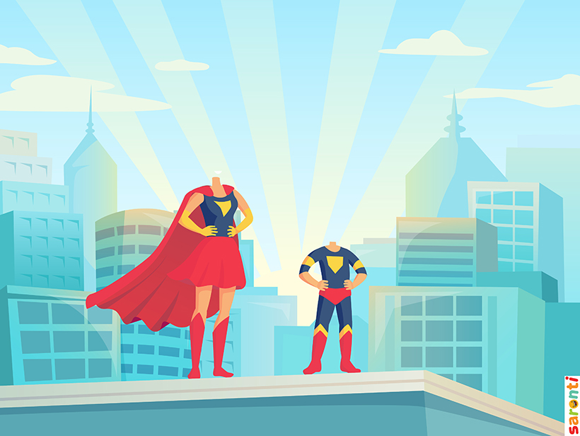 create your own family superhero personalised portrait