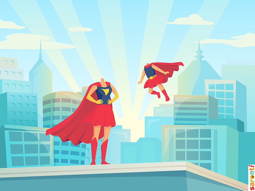 create your own family superhero personalised portrait