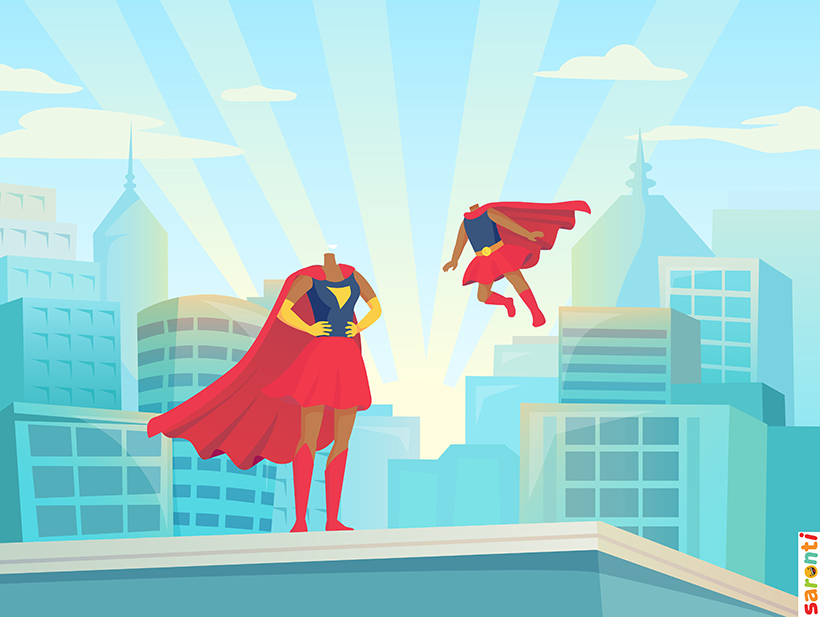 create your own family superhero personalised portrait