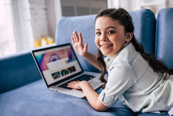 girl on laptop