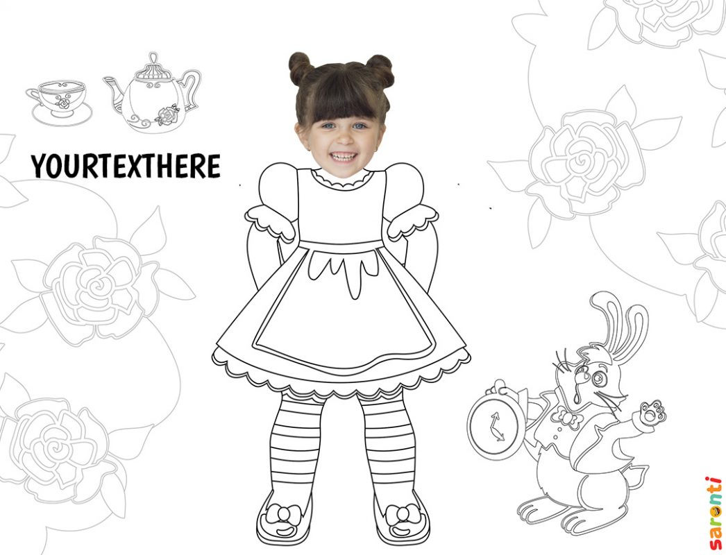 personalised-colouring-alice-in-wonderland