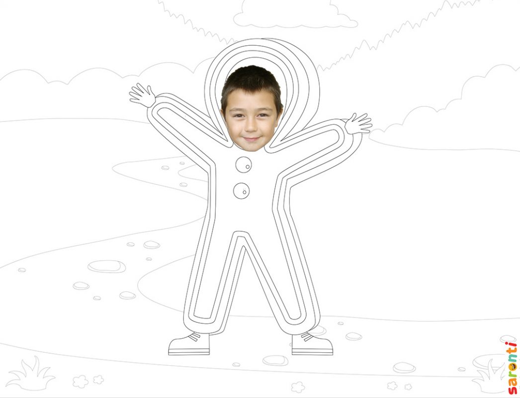 personalised-colouring-gingerbread-man