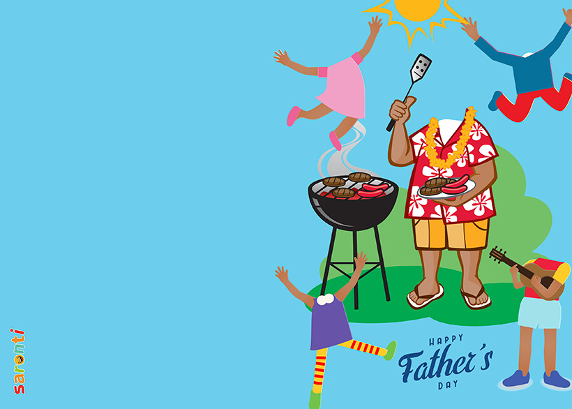 personalised-fathers-day-card-barbecue-4kids-portrait_D