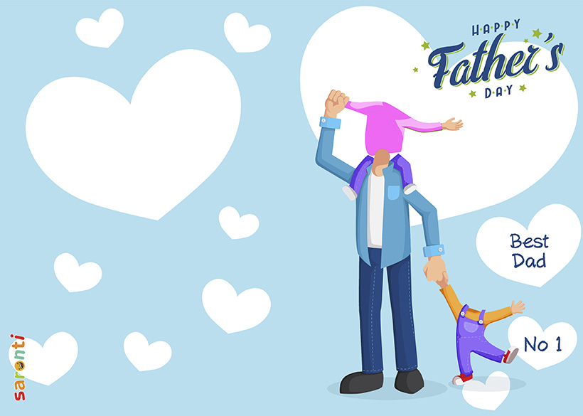 personalised-fathers-day-card-dad-2-girls-portrait