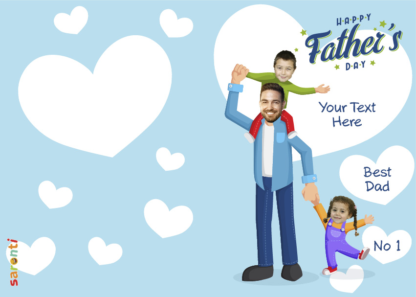 personalised-fathers-day-card-dad-2-kids-portrait