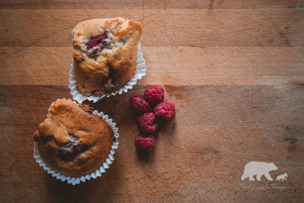 muffins framboises et chocolat blanc