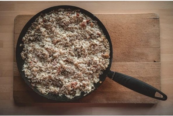 Risotto de chou-fleur, champignons, ramson et thym sauvage