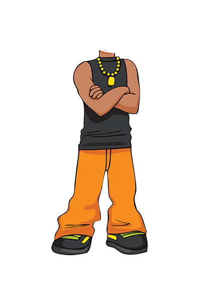 brown cool-dude-kids-character