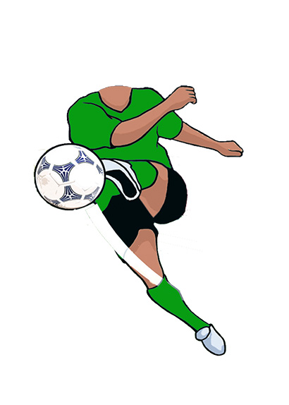 brown football-green-kids-character