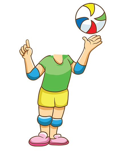 volleyball kids character