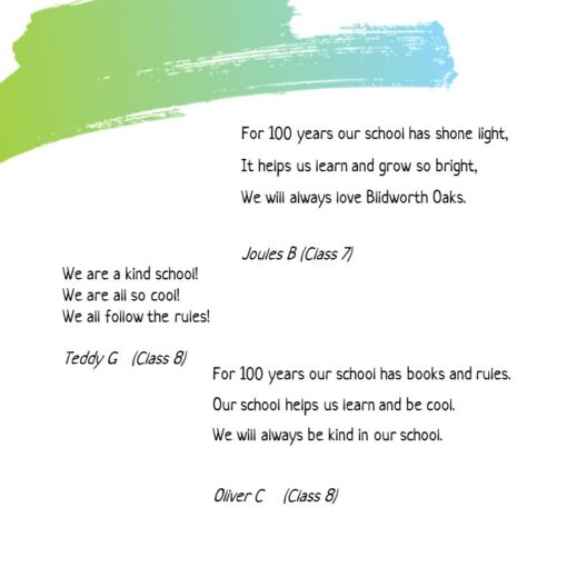 Alternative view of 2026 Blidworth Oaks Poem Book